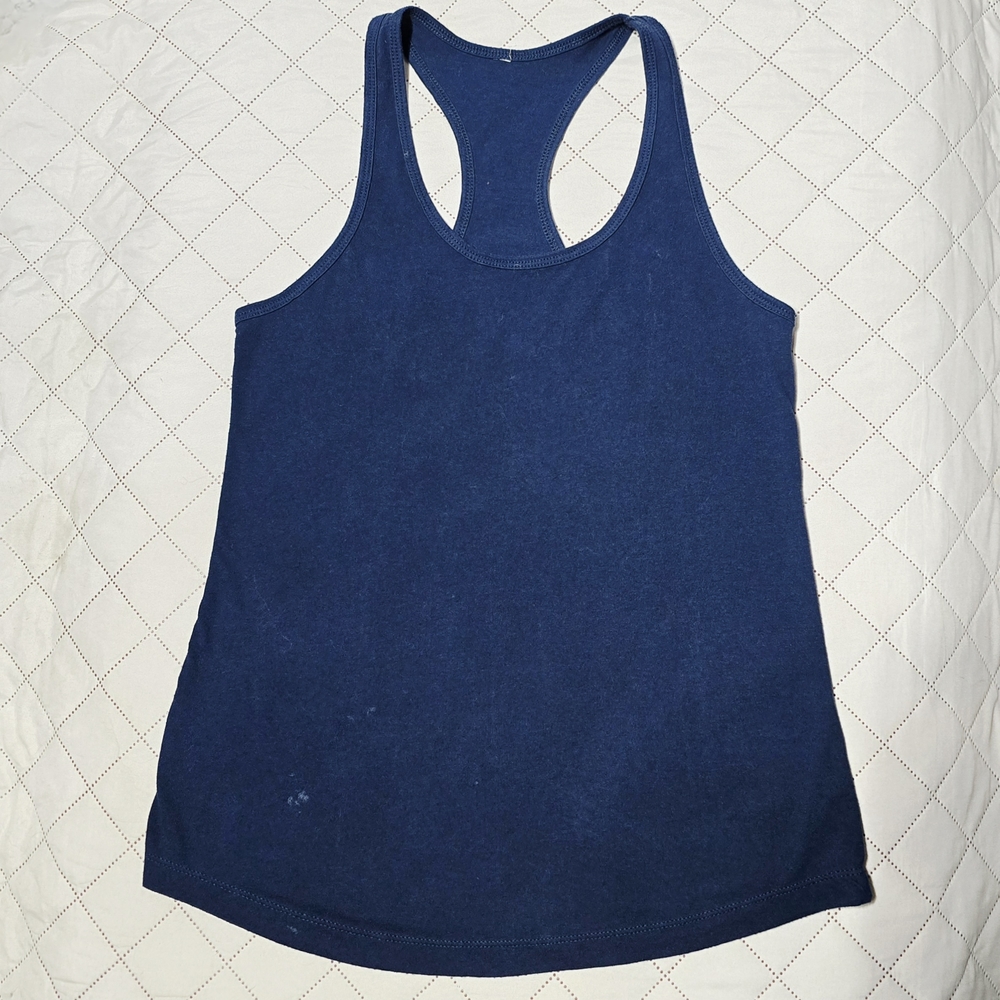 COMING SOON SM Blue Racerback Tank Top Womens Small Athletic Basic Workout Top